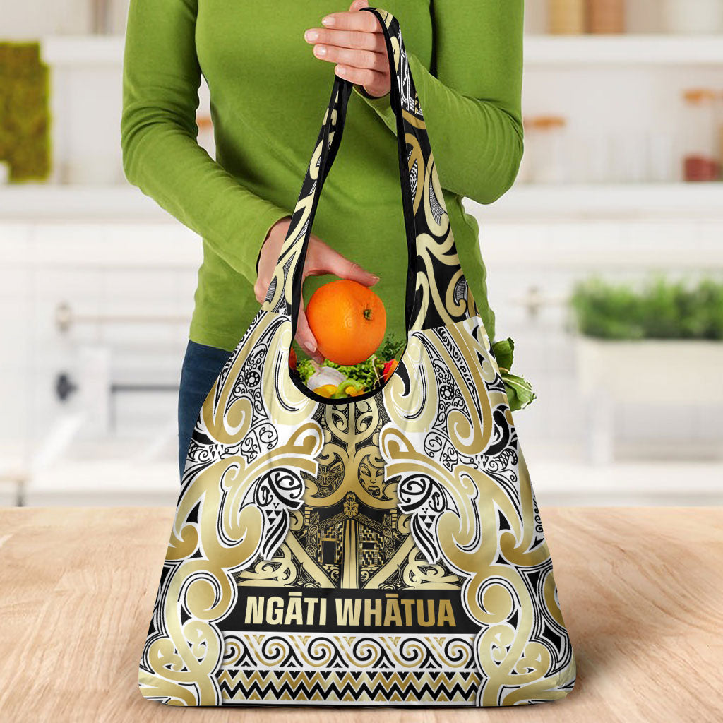 Aotearoa Iwi Ngati Whatua Grocery Bag Maori Wharenui House Tribal Pattern LT9 - Polynesian Pride