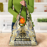 Aotearoa Iwi Ngati Whatua Grocery Bag Maori Wharenui House Tribal Pattern LT9 - Polynesian Pride