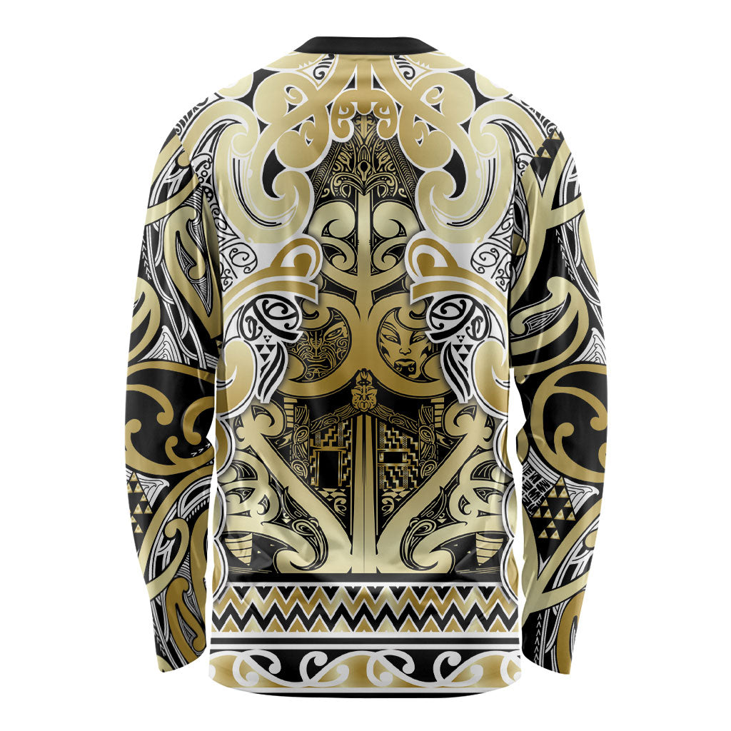 Aotearoa Iwi Ngati Whatua Long Sleeve Shirt Maori Wharenui House Tribal Pattern LT9 - Polynesian Pride