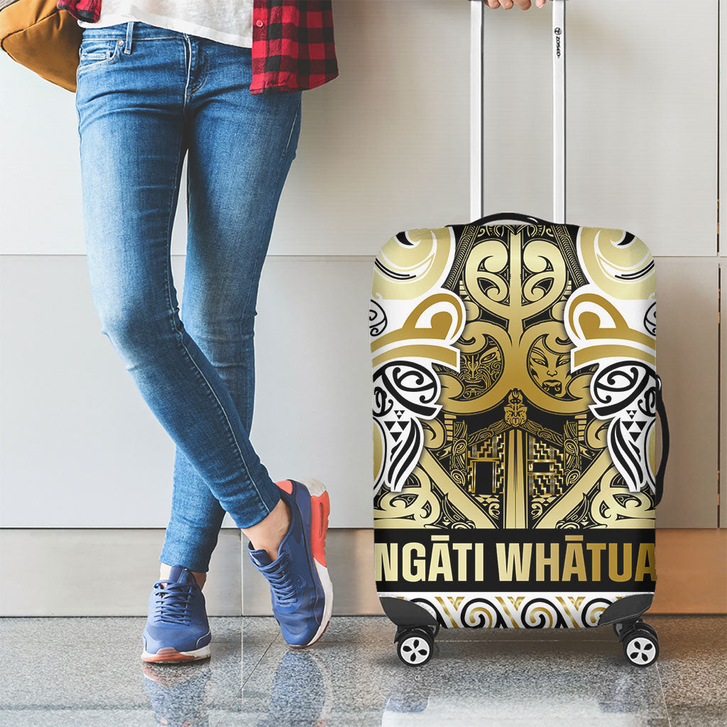 Aotearoa Iwi Ngati Whatua Luggage Cover Maori Wharenui House Tribal Pattern LT9 - Polynesian Pride