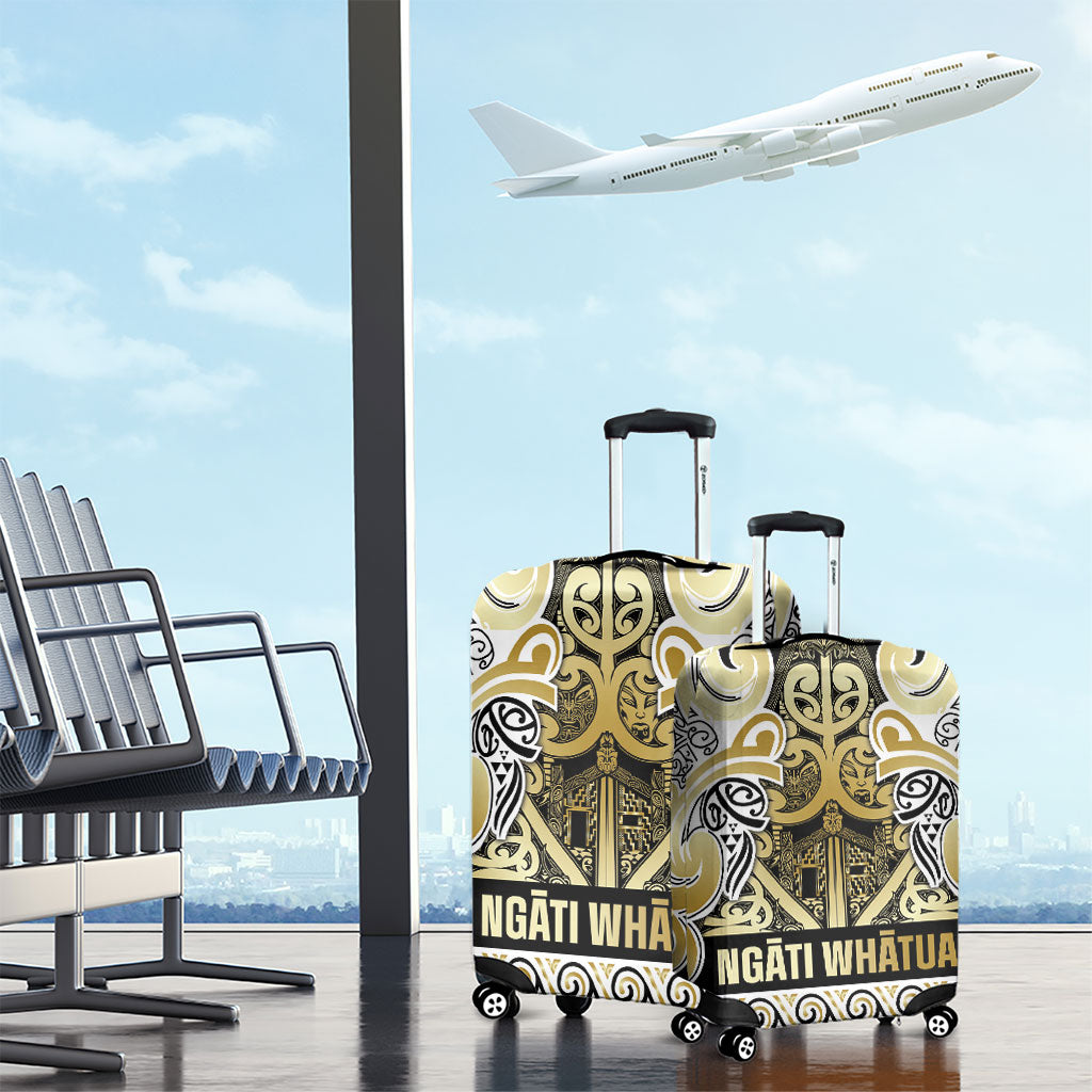 Aotearoa Iwi Ngati Whatua Luggage Cover Maori Wharenui House Tribal Pattern LT9 - Polynesian Pride