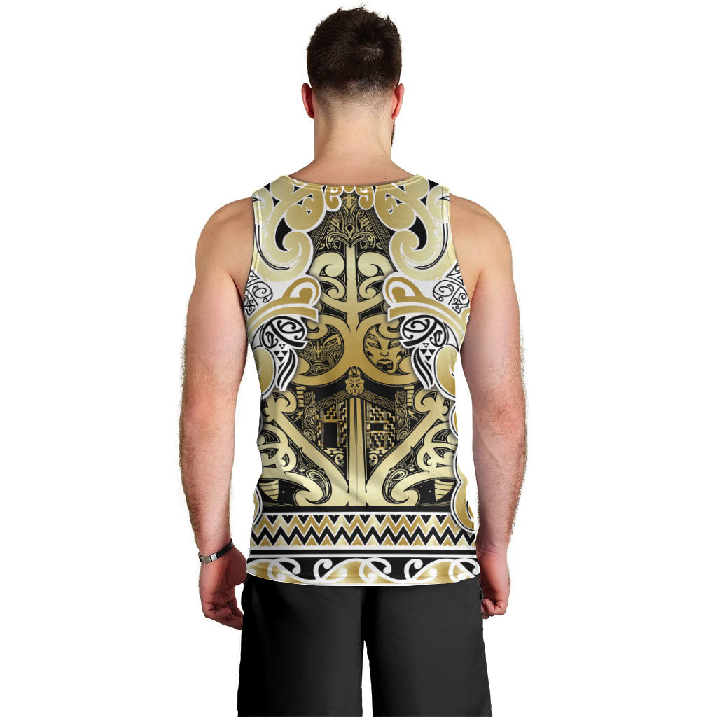 Aotearoa Iwi Ngati Whatua Men Tank Top Maori Wharenui House Tribal Pattern LT9 - Polynesian Pride