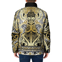 Aotearoa Iwi Ngati Whatua Padded Jacket Maori Wharenui House Tribal Pattern LT9 - Polynesian Pride