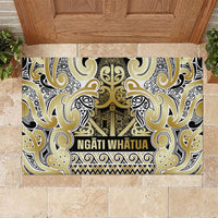 Aotearoa Iwi Ngati Whatua Rubber Doormat Maori Wharenui House Tribal Pattern LT9 Gold - Polynesian Pride