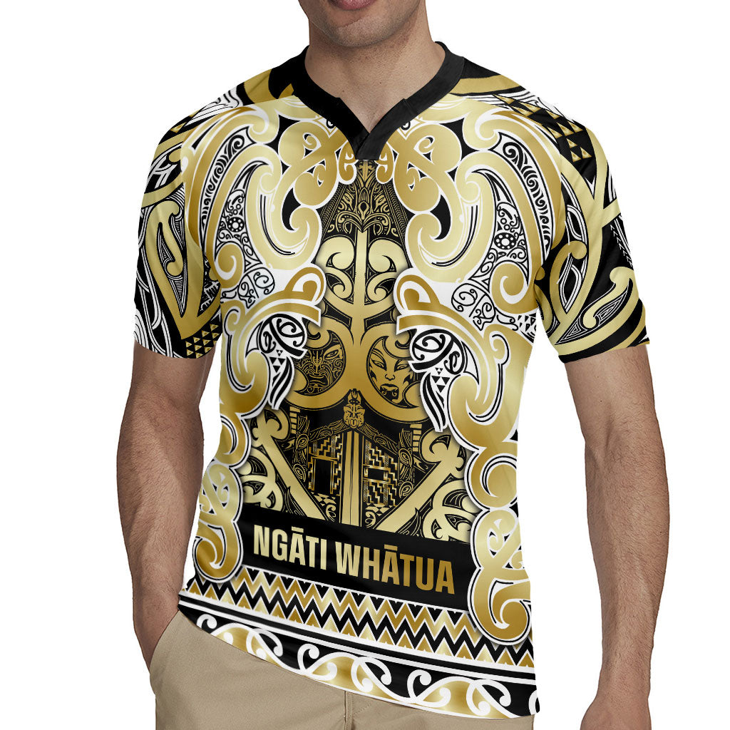 Aotearoa Iwi Ngati Whatua Rugby Jersey Maori Wharenui House Tribal Pattern LT9 - Polynesian Pride