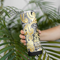 Aotearoa Iwi Ngati Whatua Skinny Tumbler Maori Wharenui House Tribal Pattern LT9 - Polynesian Pride