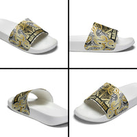 Aotearoa Iwi Ngati Whatua Slide Sandals Maori Wharenui House Tribal Pattern LT9 - Polynesian Pride