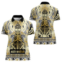Aotearoa Iwi Ngati Whatua Women Polo Shirt Maori Wharenui House Tribal Pattern LT9 - Polynesian Pride