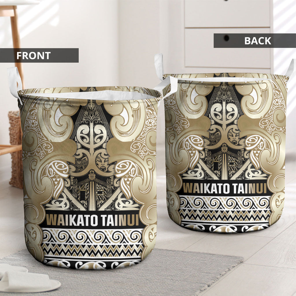 Aotearoa Iwi Waikato Tainui Laundry Basket Maori Wharenui House Tribal Pattern LT9 - Polynesian Pride