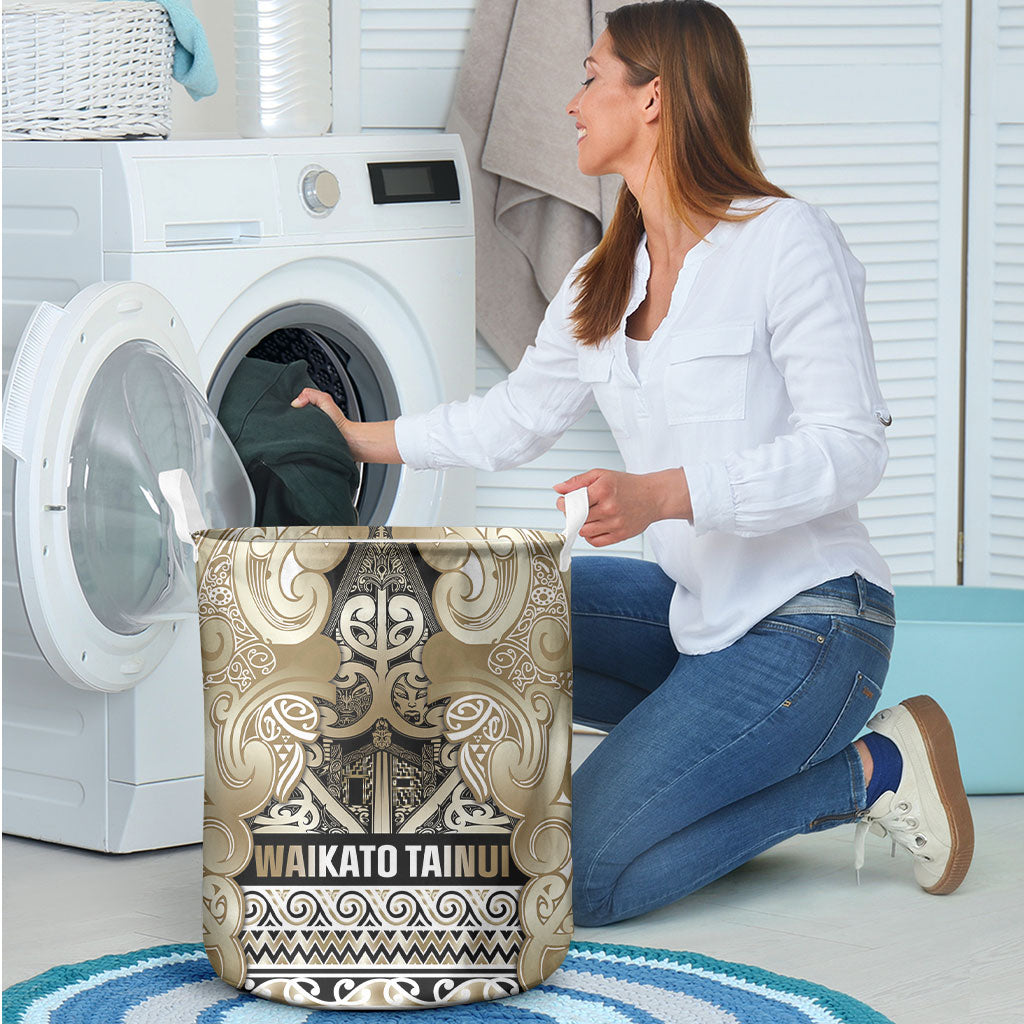 Aotearoa Iwi Waikato Tainui Laundry Basket Maori Wharenui House Tribal Pattern LT9 - Polynesian Pride