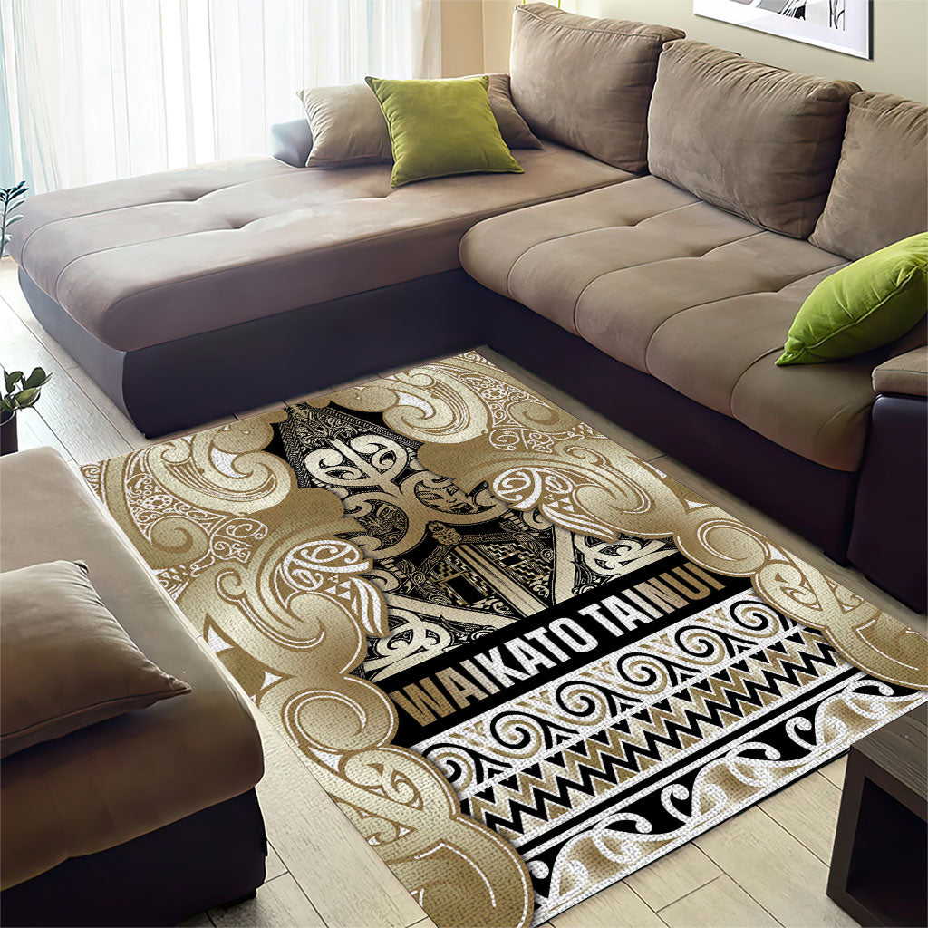 Aotearoa Iwi Waikato Tainui Area Rug Maori Wharenui House Tribal Pattern LT9 - Polynesian Pride