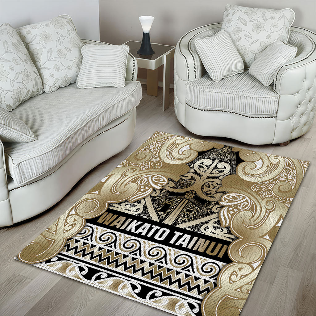 Aotearoa Iwi Waikato Tainui Area Rug Maori Wharenui House Tribal Pattern LT9 - Polynesian Pride
