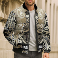 Aotearoa Iwi Waikato Tainui Bomber Puffer Jacket Maori Wharenui House Tribal Pattern LT9 - Polynesian Pride