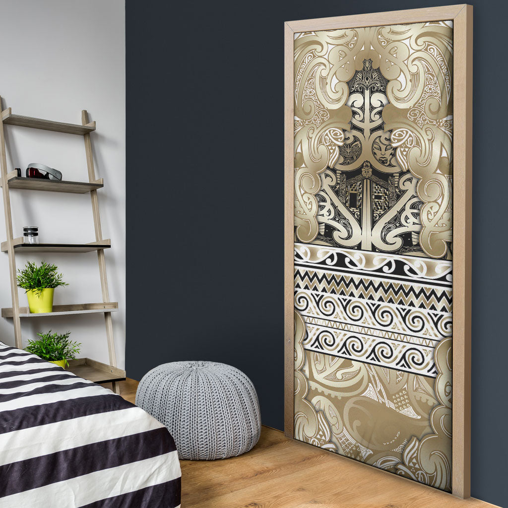 Aotearoa Iwi Waikato Tainui Door Cover Maori Wharenui House Tribal Pattern LT9 - Polynesian Pride