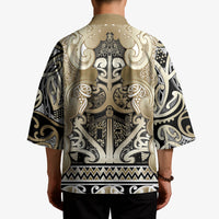 Aotearoa Iwi Waikato Tainui Kimono Maori Wharenui House Tribal Pattern LT9 - Polynesian Pride