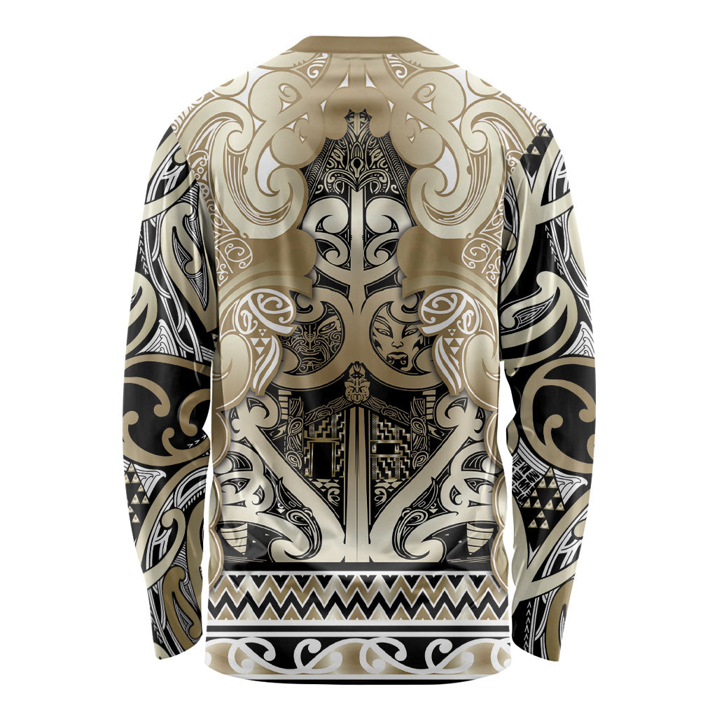 Aotearoa Iwi Waikato Tainui Long Sleeve Shirt Maori Wharenui House Tribal Pattern LT9 - Polynesian Pride