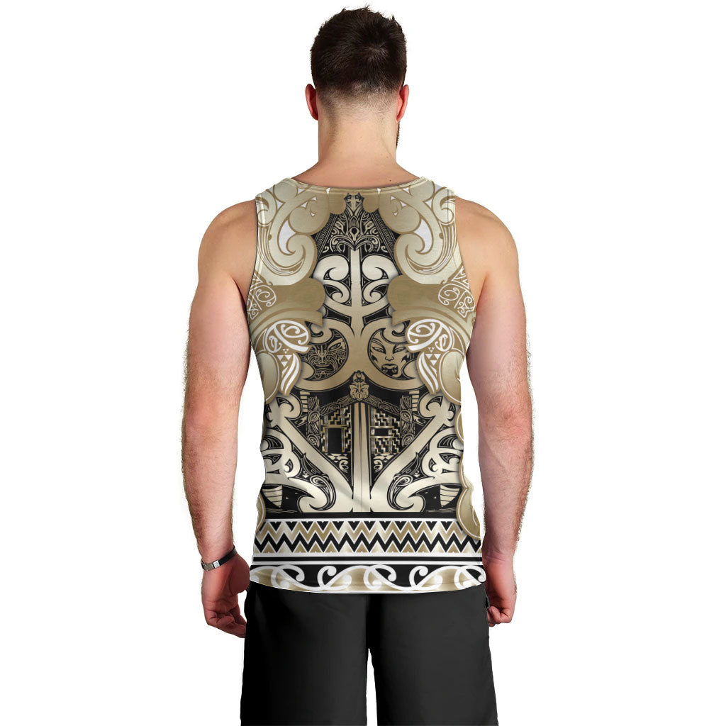 Aotearoa Iwi Waikato Tainui Men Tank Top Maori Wharenui House Tribal Pattern LT9 - Polynesian Pride