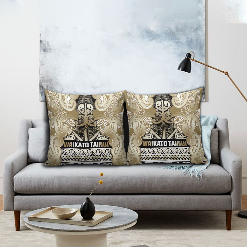 Aotearoa Iwi Waikato Tainui Pillow Cover Maori Wharenui House Tribal Pattern LT9 - Polynesian Pride