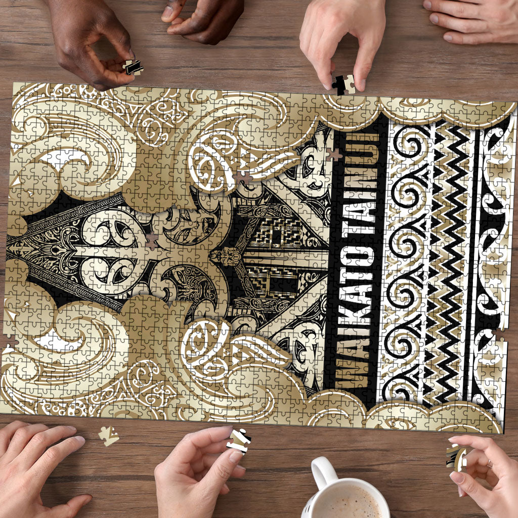 Aotearoa Iwi Waikato Tainui Puzzle Maori Wharenui House Tribal Pattern LT9 - Polynesian Pride