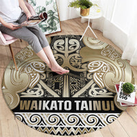 Aotearoa Iwi Waikato Tainui Round Carpet Maori Wharenui House Tribal Pattern LT9 - Polynesian Pride