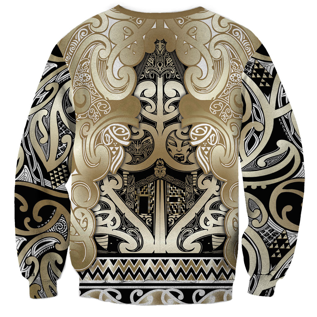 Aotearoa Iwi Waikato Tainui Sweatshirt Maori Wharenui House Tribal Pattern LT9 - Polynesian Pride