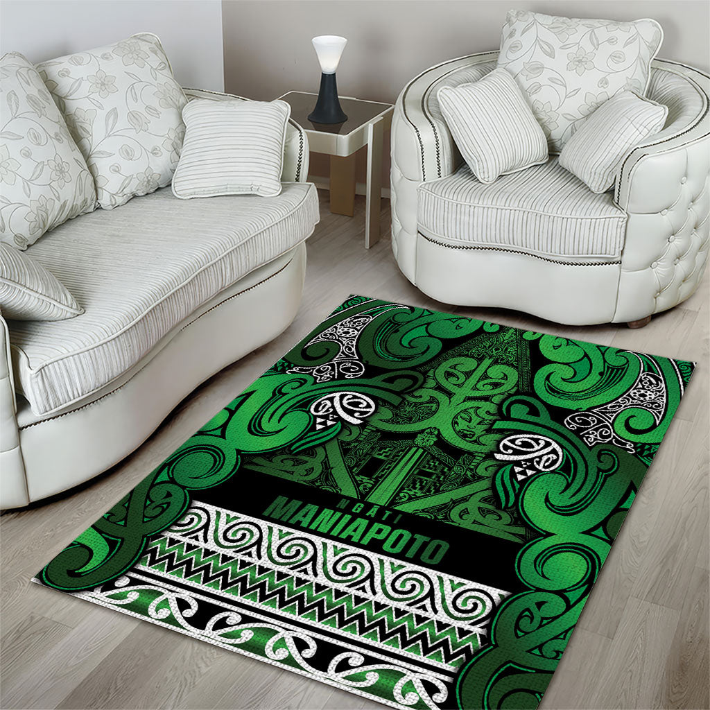 Aotearoa Iwi Ngati Maniapoto Area Rug Maori Wharenui House Tribal Pattern LT9 - Polynesian Pride