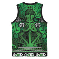 Aotearoa Iwi Ngati Maniapoto Basketball Jersey Maori Wharenui House Tribal Pattern LT9 - Polynesian Pride