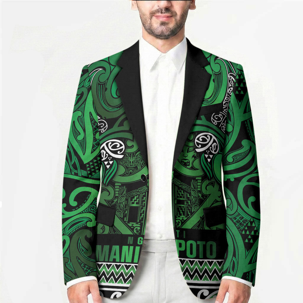 Aotearoa Iwi Ngati Maniapoto Blazer Maori Wharenui House Tribal Pattern LT9 - Polynesian Pride
