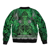 Aotearoa Iwi Ngati Maniapoto Bomber Jacket Maori Wharenui House Tribal Pattern LT9 - Polynesian Pride