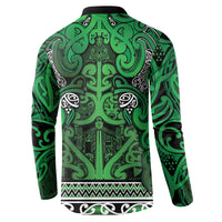 Aotearoa Iwi Ngati Maniapoto Button Sweatshirt Maori Wharenui House Tribal Pattern LT9 - Polynesian Pride