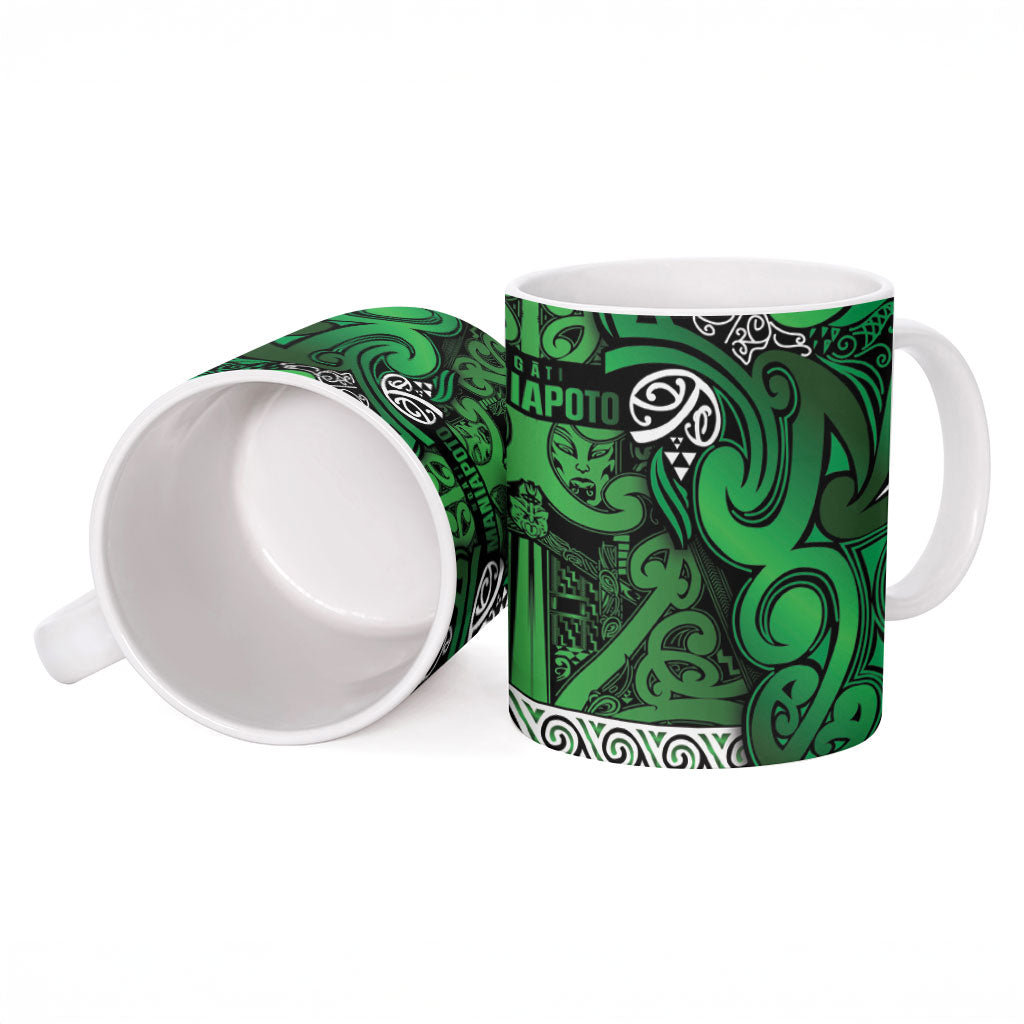 Aotearoa Iwi Ngati Maniapoto Ceramic Mug Maori Wharenui House Tribal Pattern LT9 - Polynesian Pride