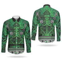Aotearoa Iwi Ngati Maniapoto Couples Matching Short Sleeve Bodycon Dress and Long Sleeve Button Shirt Maori Wharenui House Tribal Pattern LT9 - Polynesian Pride