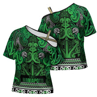 Aotearoa Iwi Ngati Maniapoto Cross Shoulder Shirt Maori Wharenui House Tribal Pattern LT9 - Polynesian Pride