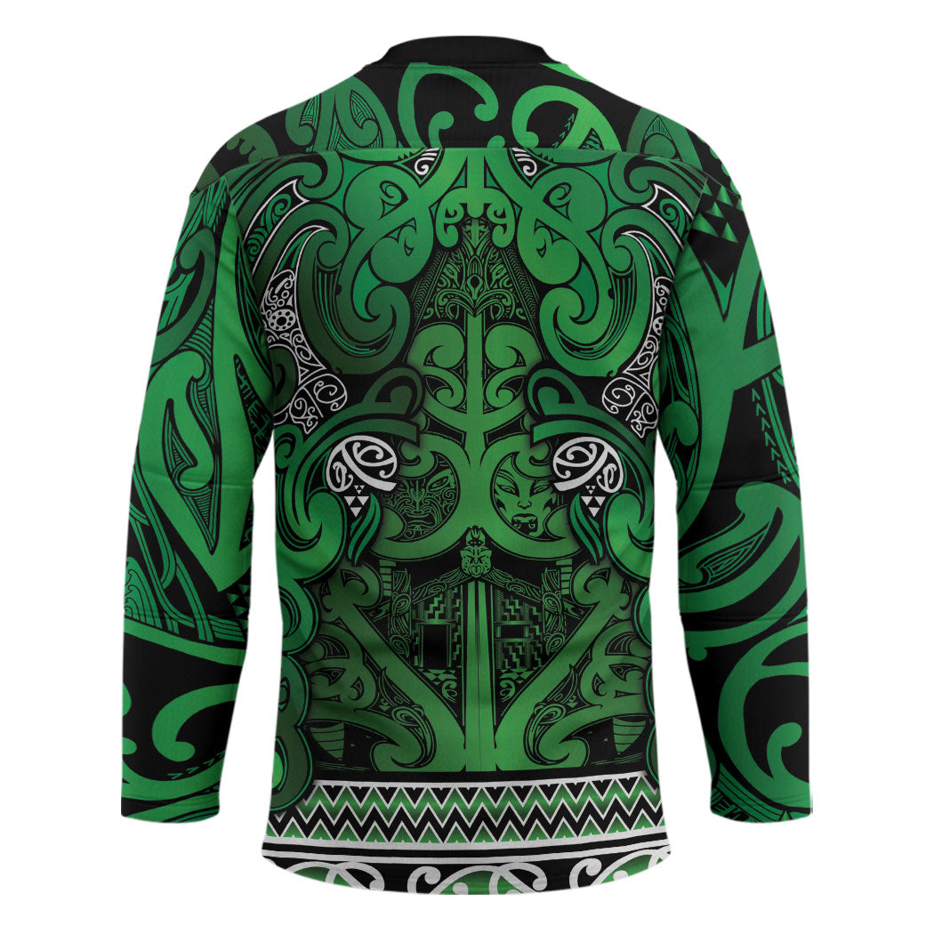 Aotearoa Iwi Ngati Maniapoto Hockey Jersey Maori Wharenui House Tribal Pattern LT9 - Polynesian Pride
