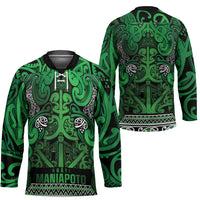 Aotearoa Iwi Ngati Maniapoto Hockey Jersey Maori Wharenui House Tribal Pattern LT9 - Polynesian Pride