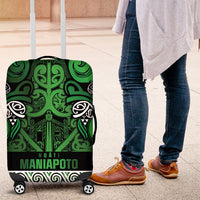 Aotearoa Iwi Ngati Maniapoto Luggage Cover Maori Wharenui House Tribal Pattern LT9 Dark green - Polynesian Pride