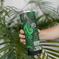Aotearoa Iwi Ngati Maniapoto Skinny Tumbler Maori Wharenui House Tribal Pattern LT9 - Polynesian Pride