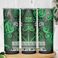 Aotearoa Iwi Ngati Maniapoto Skinny Tumbler Maori Wharenui House Tribal Pattern LT9 - Polynesian Pride
