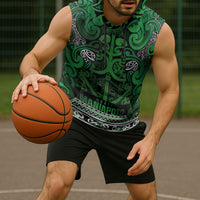 Aotearoa Iwi Ngati Maniapoto Sleeveless Hoodie Maori Wharenui House Tribal Pattern LT9 - Polynesian Pride