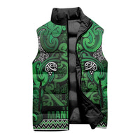 Aotearoa Iwi Ngati Maniapoto Sleeveless Puffer Jacket Maori Wharenui House Tribal Pattern LT9 - Polynesian Pride