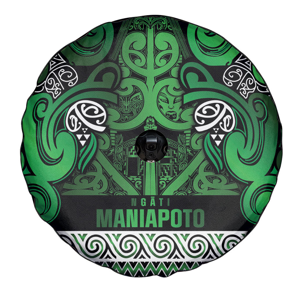 Aotearoa Iwi Ngati Maniapoto Spare Tire Cover Maori Wharenui House Tribal Pattern LT9 - Polynesian Pride