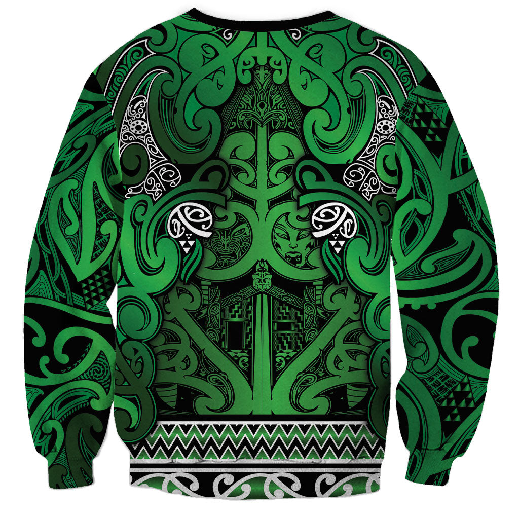 Aotearoa Iwi Ngati Maniapoto Sweatshirt Maori Wharenui House Tribal Pattern LT9 - Polynesian Pride