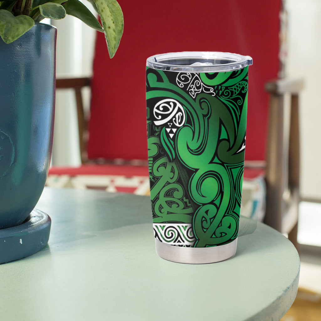 Aotearoa Iwi Ngati Maniapoto Tumbler Cup Maori Wharenui House Tribal Pattern LT9 - Polynesian Pride
