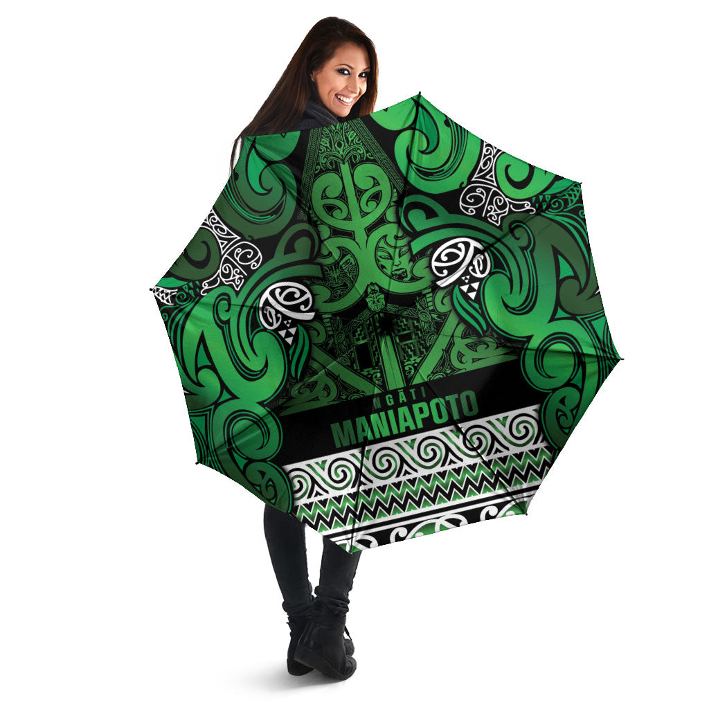 Aotearoa Iwi Ngati Maniapoto Umbrella Maori Wharenui House Tribal Pattern LT9 - Polynesian Pride