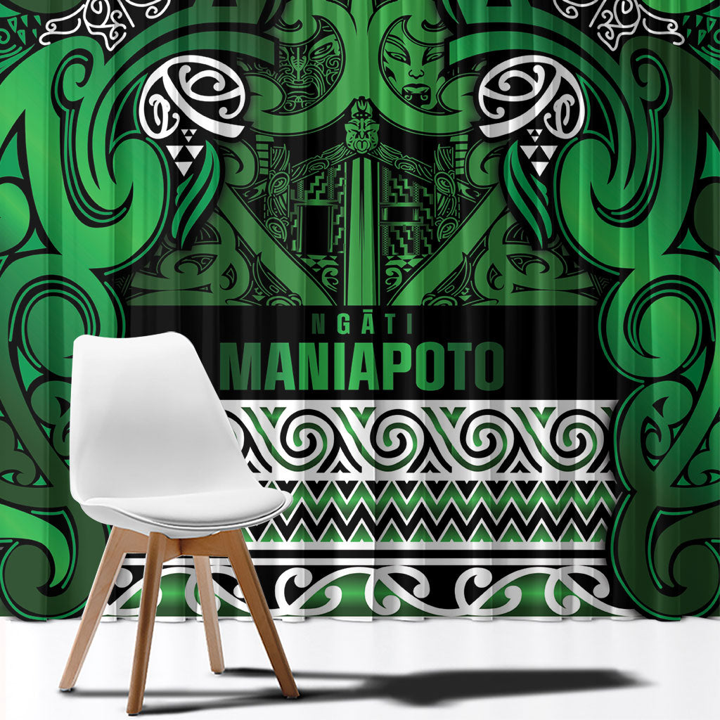 Aotearoa Iwi Ngati Maniapoto Window Curtain Maori Wharenui House Tribal Pattern LT9 - Polynesian Pride