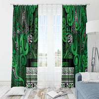 Aotearoa Iwi Ngati Maniapoto Window Curtain Maori Wharenui House Tribal Pattern LT9 - Polynesian Pride
