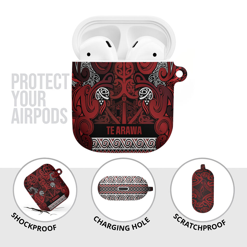 Aotearoa Iwi Te Arawa AirPods Case Maori Wharenui House Tribal Pattern LT9 - Polynesian Pride
