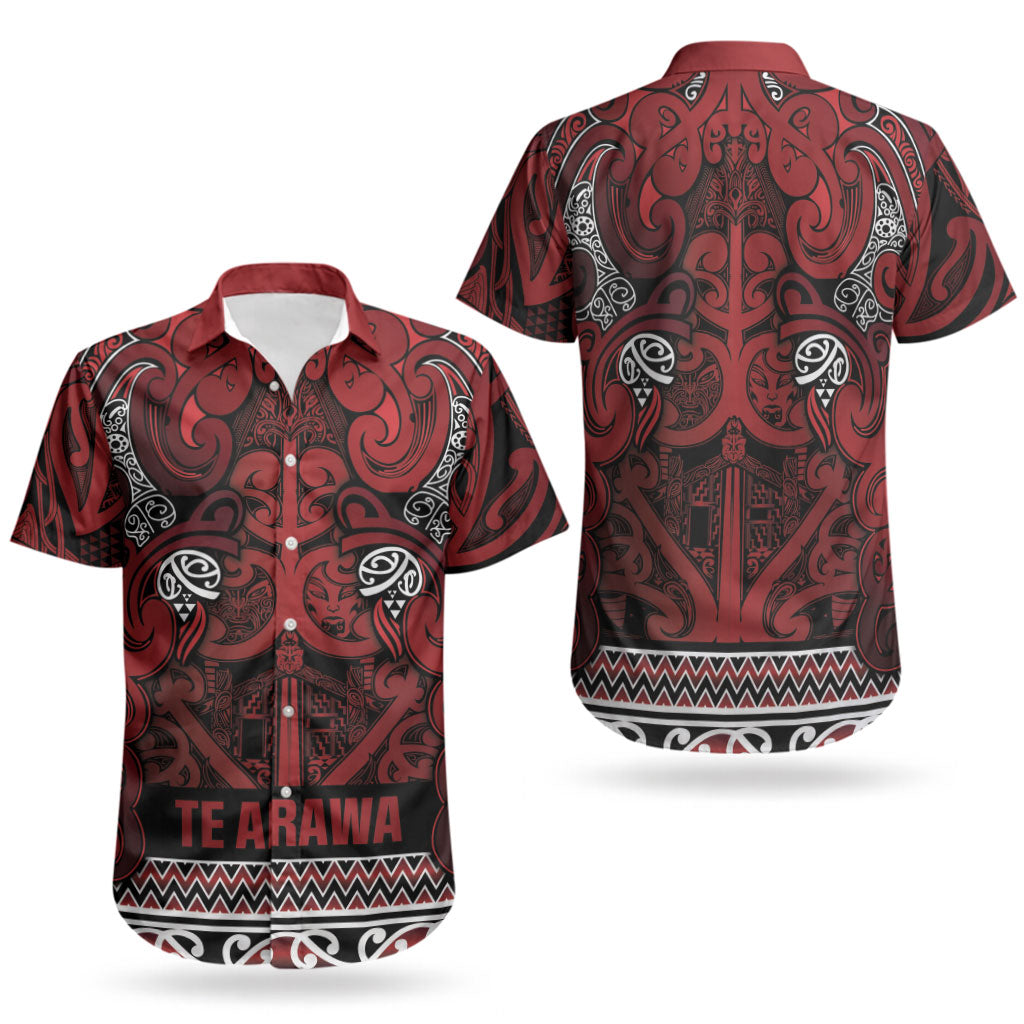 Aotearoa Iwi Te Arawa Couples Matching Summer Maxi Dress and Hawaiian Shirt Maori Wharenui House Tribal Pattern LT9 - Polynesian Pride