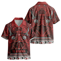 Aotearoa Iwi Te Arawa Kid Hawaiian Shirt Maori Wharenui House Tribal Pattern LT9 - Polynesian Pride