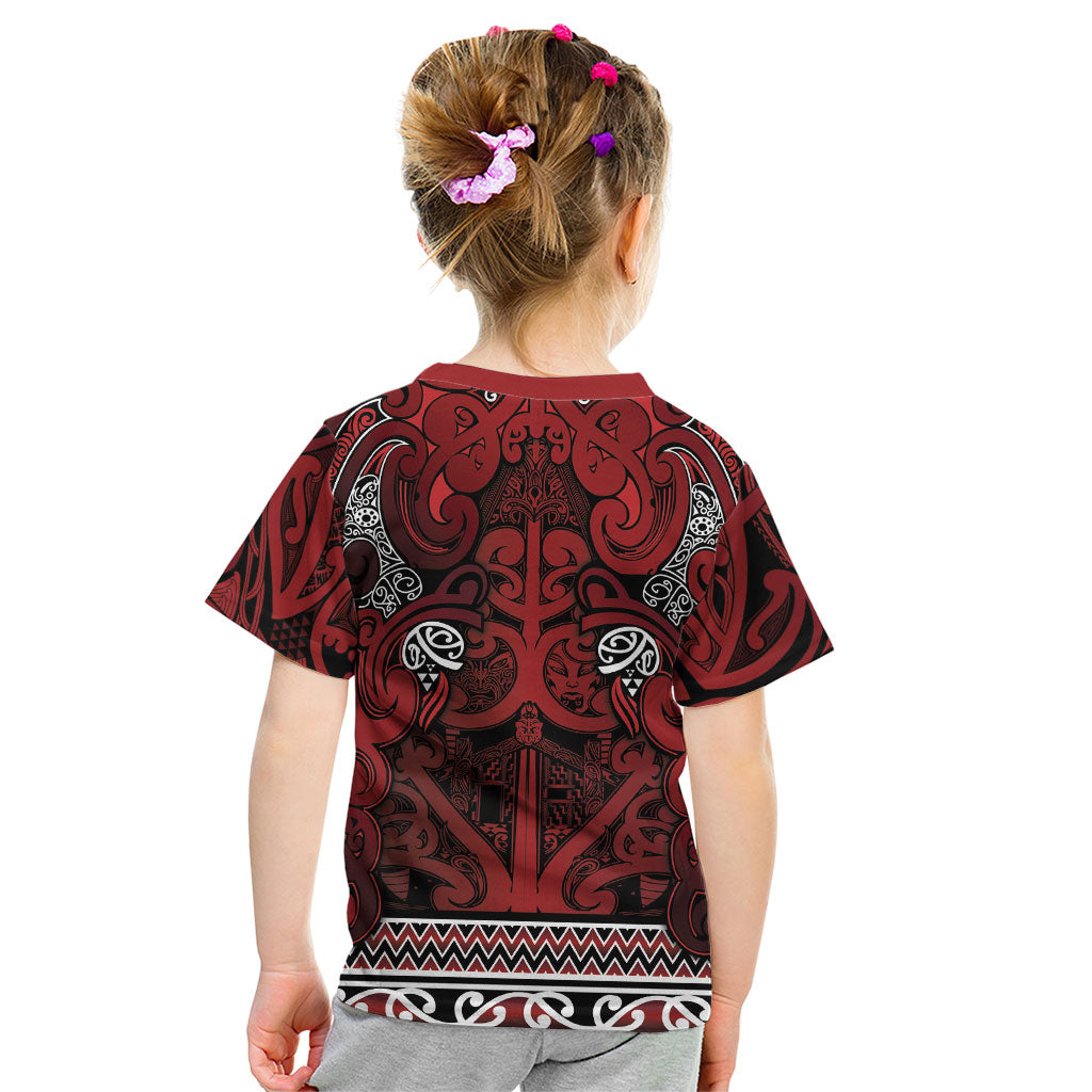 Aotearoa Iwi Te Arawa Kid T Shirt Maori Wharenui House Tribal Pattern LT9 - Polynesian Pride